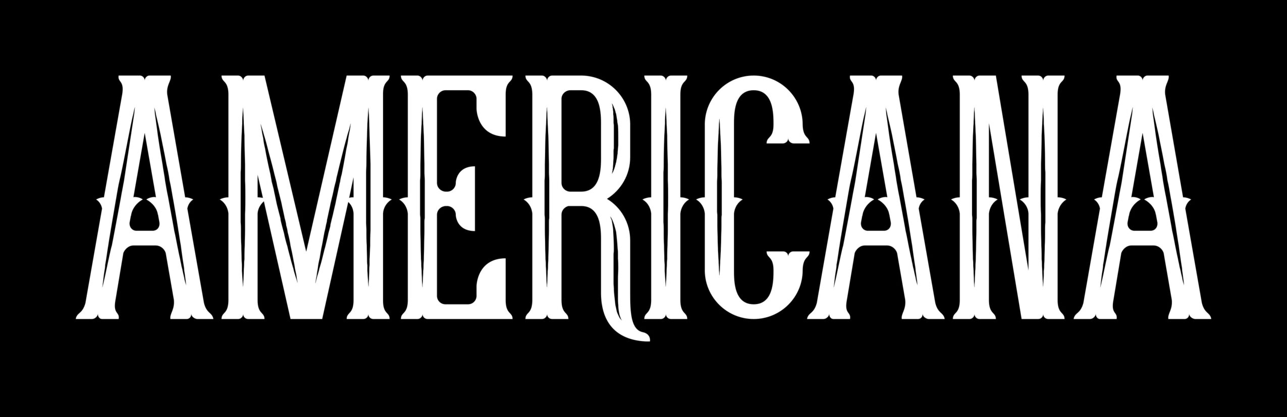 Text reading 'AMERICANA' in white on black background